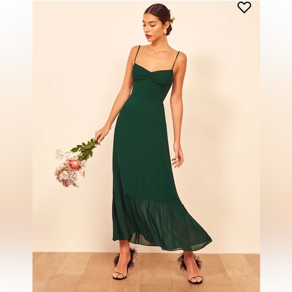 Reformation Dresses & Skirts - Reformation Emersyn Green Evening Dress